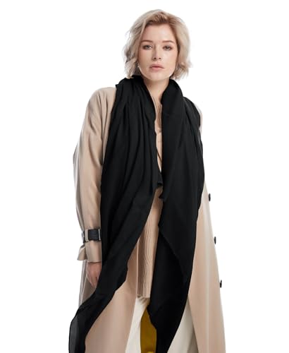MissShorthair Womens Solid Color Scarfs Long Lightweight Scarf for Women Large Sheer Wrap Shawl