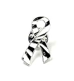 Zebra Ribbon/Lapel Hat Pin - Rare Disease/Ehlers-Danlos Syndrome/Endocrine Neuroendocrine Carcinoid Awareness