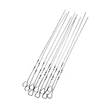 MOTHNUR 10 piezas Pinchos Barbacoa Acero Inoxidable Unidades Planos Reutilizables para Parrilla y Barbacoa Exterior