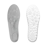 Self-Warming Memory Foam Insoles – PU Slow Rebound Cushion with Thermal Fabric, Full-Sole Winter Warm Shoe Inserts, Odor Control & Breathable Comfort（Men 4.5-5.5/Women6.5-7.5，39-40） Gray