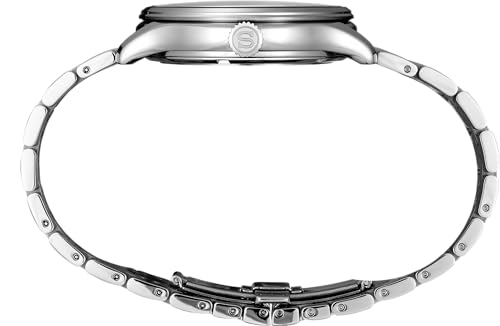 Image of Seiko SSA463 Watch for Men - Presage Collection - Stainless Steel Case, Leather Strap, Elegant Design, Precision Timekeeping, Dark Green