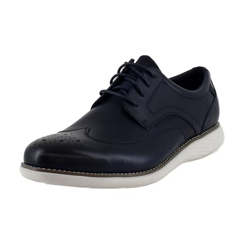 Rockport Men's Garett Wing Tip Oxford, New Dress Blues, 11.5