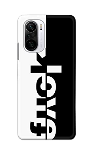 Image of PRINTFIDAA One Words Fukc Love Creative Art Innovative Wonderfull Printed Designer Hard Case for Redmi K40 Back Cover -(e) RPM1003
