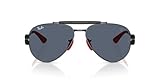Ray-Ban RB3762M Sunglasses, Black/Dark Grey, 58 mm