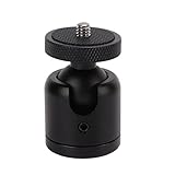 Mini Ball Head Screw Tripod Adapter 360 Degree Rotating Aluminum Alloy Camera Tripod Adapter Mini Tripod Ball Head with 1/4" Screw Thread Base for DSLR Camera Camcorder -  KIMISS