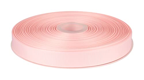 Fondersy 22mmX 91M Solid Grosgrain Ribbon for Gift Wrapping, Hair Bows, Parties, Wedding Decoration, Crafts Sewing(Lt. Pink)