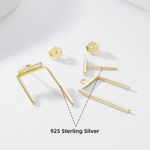 Pupillemon 925 Sterling Silver 14K Gold Plated Earring Jackets thumb #3