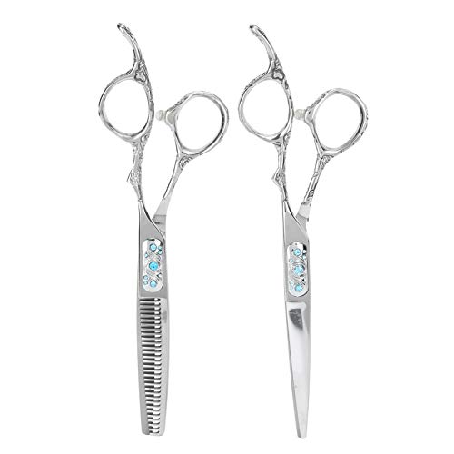 Tesouras de salão de beleza, tesouras de corte de cabelo seguras de dente em V, profissionais para c