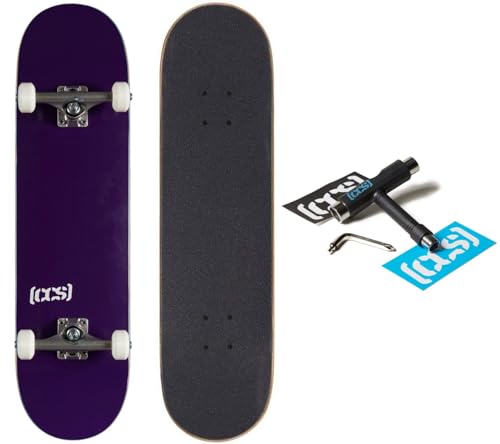 Image of [CCS] Skateboard Complete | Maple Wood | Professional Grade | Fully Assembled with Skate Tool & Stickers | Adults, Kids, Teens, Youth | Boys & Girls