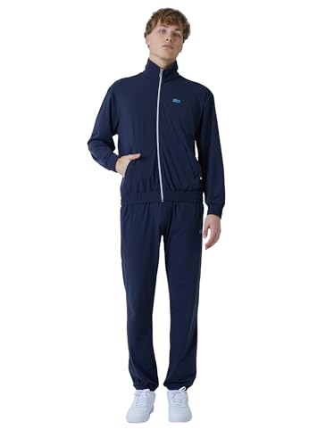 Sportkind Jungen & Herren Tennis, Fitness Court Joggingjacke mit Bund & Taschen, atmungsaktiv, navy blau, Gr. S