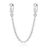 GW autentico 925 argento Sterling catena di sicurezza con due tappi perline per braccialetti europei