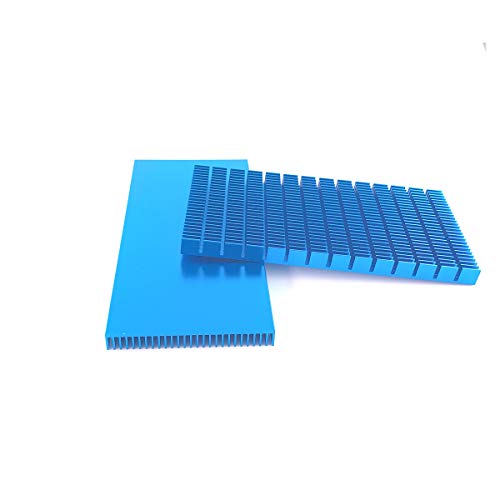 Aluminum Heat Sink 150 X 74 X10 Mm/5.9 X 2.91 X 0.39 Inch Blue Heatsinks Module Cooler Fin Heat Board Cooling For Amplifier Transistor Semiconductor Devices #TOP3