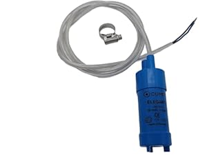 CR-MOESANCO® Waterpomp, waterdicht, 12 V, 600 l/u, inclusief slangklem van roestvrij staal voor caravans, vijvers, aquaria, tuin, camper, Comet Elegant - omgekeerde pomp