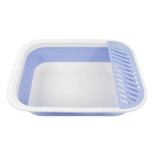 Caixa de Areia para Gatos, Bandeja de Areia para Gatos PP Dobrável Com Defletor Removível para Loja