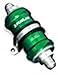 Fuelab - 848 In-Line Fuel Filter Standard -6AN In/Out 10 Micron Fabric w/Check Valve - Green (84801-6)