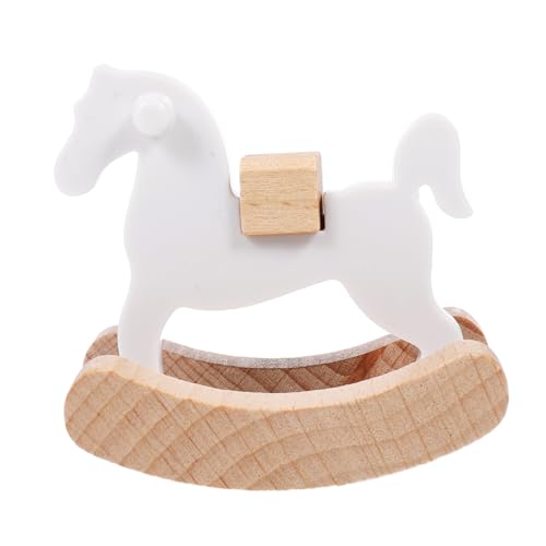 Abaodam Silla De Madera para Casa De Muñecas Accesorio Decorativo De Caballito De Madera para Escenas Infantiles y Coleccionistas
