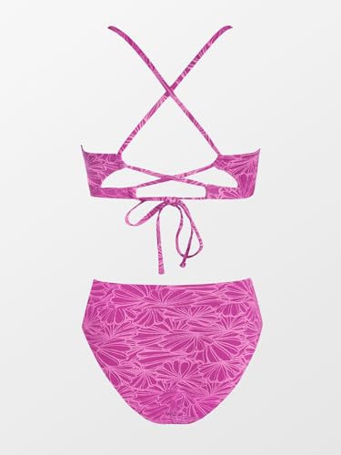 Image of CUPSHE Bikini Set for Women Bathing Suit High Waisted Scalloped V Neck Two Pieces Swimsuit