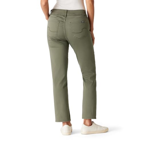 Levi Strauss Signature Women's Totally Shaping Ultimate Pull-On Ankle Straight Jean Mid-Rise Stretch Denim (Also Available in Plus), (New) Olive Night, 12 Regular2