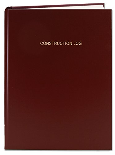 BookFactory Construction Daily Activity Log Book / 365 Day Construction LogBook (384 Pages - 8 7/8