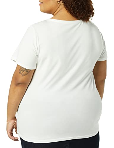 Image of Amazon Essentials Women's Plus Size Short-Sleeve V-Neck T-Shirt