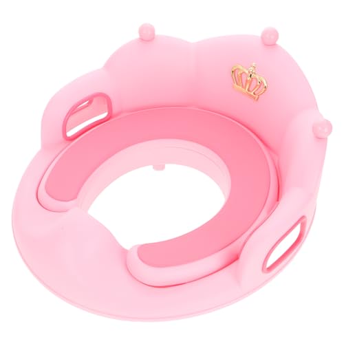 BESPORTBLE Asiento De Entrenamiento Para Ir Con Cojín Desmontable y Asa Para Reductor De Inodoro Higiénico Limpiar Color Rosa Para Entrenamiento Niñas