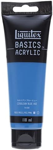 LIQUITEX Acrylic Paint Basics B-038, Cerulean Blue Hue, 4.0 fl oz (118 ml)