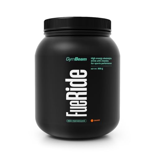 GymBeam FueRide - Isotonisches Getränkepulver mit Vitaminen und Mineralien, enthält Elektrolyte, Glukose und Fruktose für Sportler, ideal für Energie (800 g, Orange)