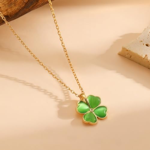Collier trèfle vert femme idée cadeau idéal avec son pendentif - 5