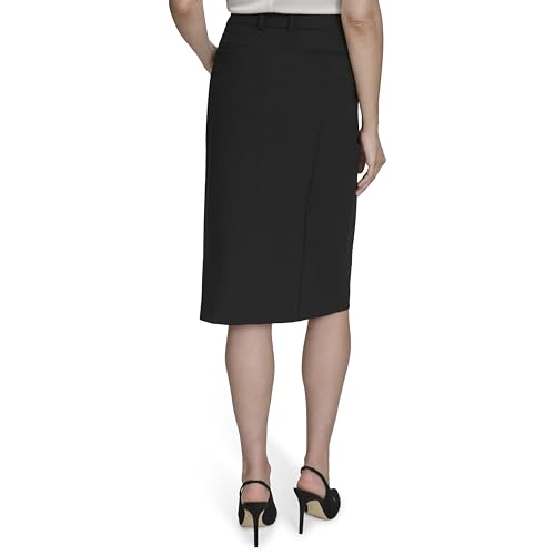 H HALSTON Women's Woven Suiting Pencil Skirt4
