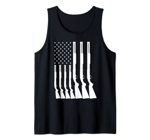 Camiseta de la bandera de la escopeta 2nd Enendment Pro Gun Rights Camiseta sin Mangas