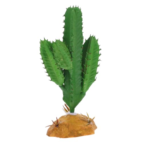 Mikikit Reptile Decor Artificial Plant Reptile Terrarium Cactus Lizard Hammock Turtle Accessories Decorative