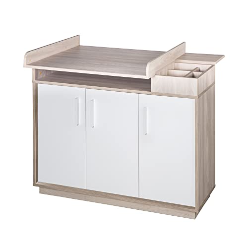 Commode à langer Olaf roba meuble de rangement bébé avec plan amovible
