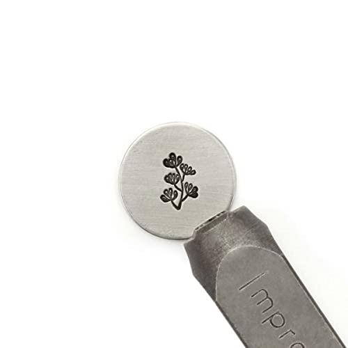 ImpressArt - Sprig 2 Metal Stamp for Handmade Jewelry, Nature Design Stamps for DYI Projects Crafts (9.5mm)