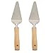 HEMOTON 2 Sztuk Pizza Pie Server Pieczenia Łopaty Ze Stali Nierdzewnej Piece I Ciasto Desery Spatula Pizza Łopata Drewniana Uchwyt Do Ciasta Serowy Pizza Pizza (Assorted Color)