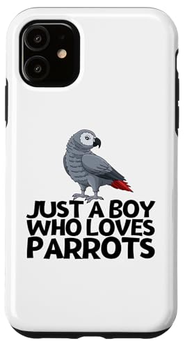 Just A Boy Who Loves Parrot Funny Parrot �X�}�z�P�[�X iPhone 11 �p