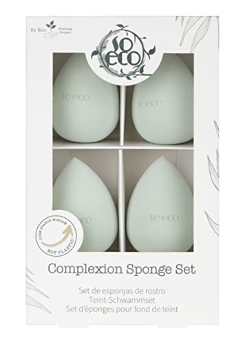 So Eco Complexion Sponge Set, Green, 4 count (Pack of 1)