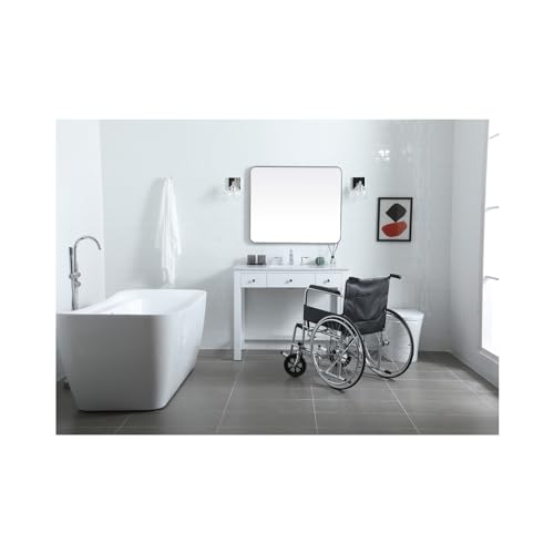 Elegant Lighting 42 Inch Ada Compliant Bathroom Vanity in White
