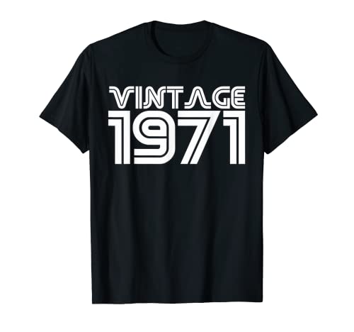 Cool Retro Vintage 1971 Compleanno Nascita Anno Groovy Tshirt Maglietta