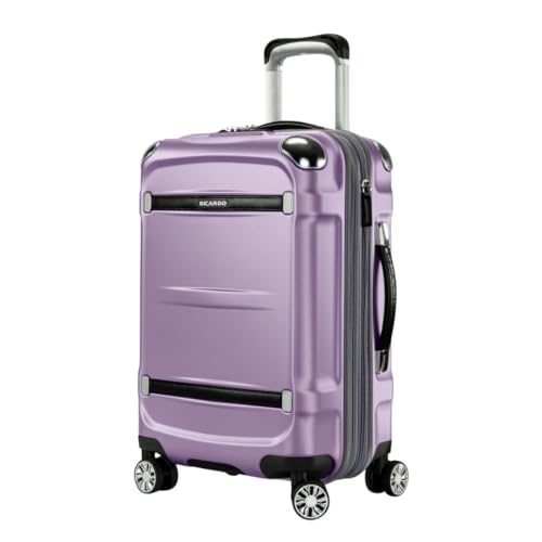Ricardo Beverly Hills Rodeo Drive 2.0 Hardside 4 Wheel Spinner, TSA Lock, Lightweight Suitcase, Unisex, Stylish, Silver Lilac, 21-Inch Carry-On