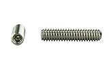 Stainless 8-32 x 3/4' (1/4' to 1' Available) Socket Set Screws Cup Point, Stainless Steel 50 Qty...