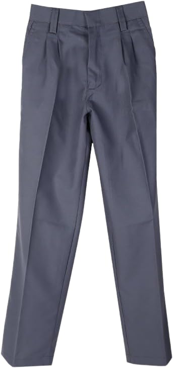 GenericKENDRIYA VIDHYALAYA Uniform Pant for Class 3 to 12 (Summer Uniform) - Grey for Boys - Front Pleated and Full Belt |School Uniform Boys Grey Full Pant |