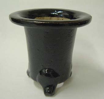 万年青鉢　京楽焼鉢　盆栽鉢 京楽焼 植木鉢 愛楽園製 万年青鉢 「宝づくし祝い文様」 3.5号 (現品No