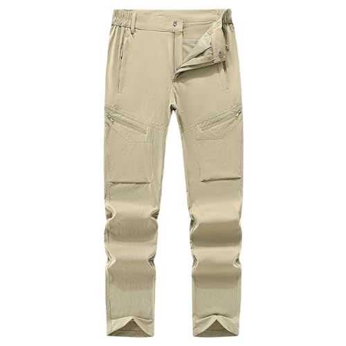 YOSUWOAI Pantalones de trabajo para hombre, para exteriores, para senderismo, verano, impermeables, elásticos, de trekking, para mujer, con múltiples bolsillos, para camping, senderismo, escalada, O