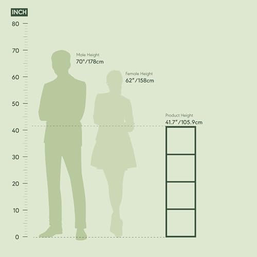 image for Furinno PASIR Book Shelf, 4-Tier Modern Bookshelf, Open Shelves Bookca