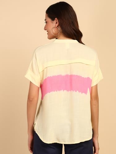 Image of Maaesa Hand Dyed Rayon Top for Women