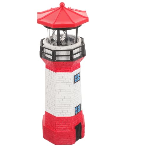 Phare solaire rotatif en résine pour illuminer votre terrasse et vos soirées d'été