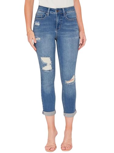 Royalty For Me Womens Women's Vintage 5 Pocket Slim Straight Cuff Jean
