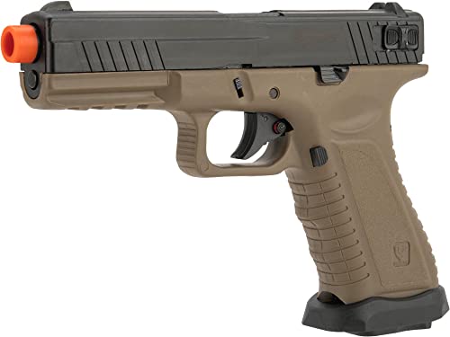 Evike Airsoft - APS XTP Black Hornet Full Auto Co2 Powered Airsoft Pistol with Polymer Part (Version: Japan Version/Tan)