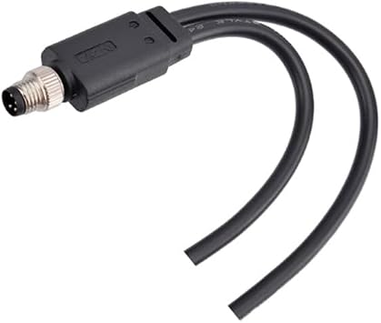 M8 4 Pin Male Splitter Cable, A Code Threaded Docking Connector, 1M 3.3ft PVC Unshielded Wire, IEC 61076-2-104 Compliant, High Durability for Industrial Machinery, Elevators, Robots
