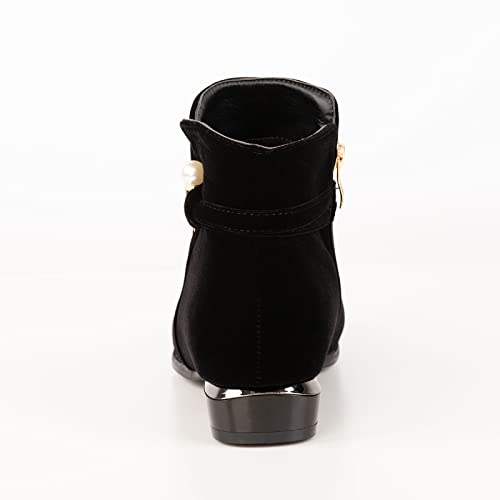 Gicoiz Women Comfort Round Toe Low Heel Chelsea Ankle Boots2